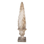 Clayre & Eef | Decoratie Ornament Wit Beige ø 14x60 cm | 5MG0129