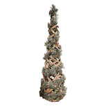 Clayre & Eef | Decoratie Kertboom met LED Groen ø 27x99 cm / 3xAA | 5RO0108