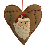 Clayre & Eef | Hanger hart vilt Bruin Wit 15x3x18 cm | 66508
