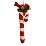 Clayre & Eef | Decoratie hanger Zuurstok vilt Rood Wit 9x2x20 cm | 66511