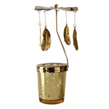 Clayre & Eef | Theelichtcarrousel Goudkleurig ø 8x20 cm | 66808GO