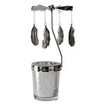 Clayre & Eef | Theelichtcarrousel Zilverkleurig ø 8x20 cm | 66808ZI