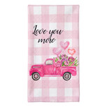 Clayre & Eef | Gastendoekje (set van 2) Roze Groen 40x60 cm | 67038