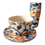 Clayre & Eef | Servies setje picknick (12) Wit Geel | 67057