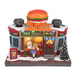 Clayre & Eef | Muziekdoos met LED Bruin Rood 20x12x16 cm / 3xAA | 67142