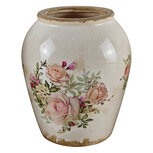 Clayre & Eef | Vaas Beige Roze ø 16x20 cm | 6CE2547L