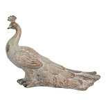 Clayre & Eef | Decoratie Pauw Grijs Bruin 39x20x29 cm | 6MG0188