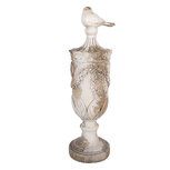 Clayre & Eef | Decoratie Ornament Wit Beige ø 13x43 cm | 6MG0198