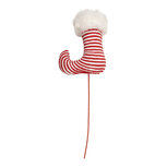 Clayre & Eef | Decoratie Kerst Elfenbeen Rood Wit 17x6x54 cm | 6PF0031