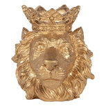Clayre & Eef | Theelichthouder Leeuw Goudkleurig 10x9x11 cm | 6PR6389