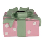 Clayre & Eef | Kandelaar Roze Groen 9x10x6 cm | 6PR6391
