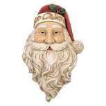 Clayre & Eef | Wanddecoratie Kerstman Beige Rood 22x6x34 cm | 6PR6451