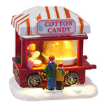 Clayre & Eef | Kerstdecoratie marktkraampje met LED Rood Wit 14x9x13 cm / 3xAAA | 6PR6522