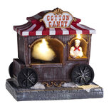 Clayre & Eef | Kerstdecoratie marktkraampje met LED Bruin Rood 14x10x14 cm / 3xAA | 6PR6523