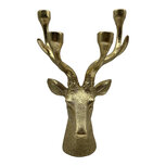 Clayre & Eef | Kandelaar Hert Goudkleurig 22x16x33 cm | 6PR6566