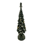 Clayre & Eef | Kerstdecoratie Kerstboom Groen Goudkleurig ø 10x38 cm | 6PR6568