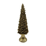 Clayre & Eef | Kerstdecoratie Kerstboom Groen Goudkleurig ø 12x43 cm | 6PR6569
