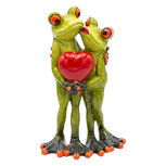 Clayre & Eef | Decoratie Kikkers Groen Rood 10x16 cm | 6PR6662