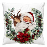 Clayre & Eef | Kussen met vulling Wit Rood 45x45x4 cm | KG023.233