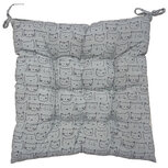 Clayre & Eef | Stoelkussen met foam Grijs 40x40x4 cm | KG029.010