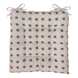 Clayre & Eef | Stoelkussen met foam Beige Blauw 40x40x4 cm | KG029.011