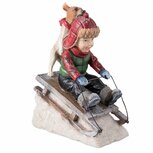 Kind & hond op slee 20 x 15 cm | 6PR2275 | Clayre & Eef