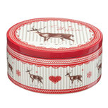 Doos ø 16*7 cm Rood | 6CE0734 | Clayre & Eef Doos ø 16*7 cm Rood | 6CE0734 | Clayre & Eef