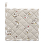 Clayre & Eef | Pannenlap Beige, Wit 20*20 cm | LCH45N Clayre & Eef | Pannenlap Beige, Wit 20*20 cm | LCH45N
