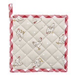 Clayre & Eef | Pannenlap Beige, Rood 20*20 cm | LCH45R Clayre & Eef | Pannenlap Beige, Rood 20*20 cm | LCH45R