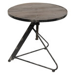 Bijzettafel ø 61*61 cm Zwart | 50282 | Clayre & Eef Bijzettafel ø 61*61 cm Zwart | 50282 | Clayre & Eef