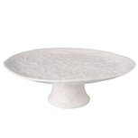 Taartstandaard ø 33*11 cm Wit | 6CE0850 | Clayre & Eef Taartstandaard ø 33*11 cm Wit | 6CE0850 | Clayre & Eef