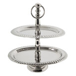 Etagère 15*10*17 cm Zilverkleurig | 6Y2754 | Clayre & Eef Etagère 15*10*17 cm Zilverkleurig | 6Y2754 | Clayre & Eef