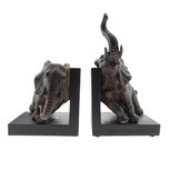 Clayre & Eef | Boekensteunen Set van 2 Bruin 31*21*25 cm | 6PR2407 Clayre & Eef | Boekensteunen Set van 2 Bruin 31*21*25 cm | 6PR2407