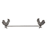Clayre & Eef | Handdoekhouder Haan Bruin 51x8x13 cm | 6Y3039 Clayre & Eef | Handdoekhouder Haan Bruin 51x8x13 cm | 6Y3039