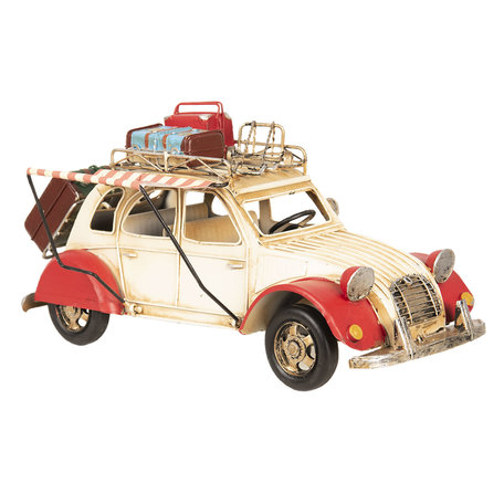 Clayre & Eef | Decoratie Miniatuur Auto Rood 41x16x20 cm | AU0046