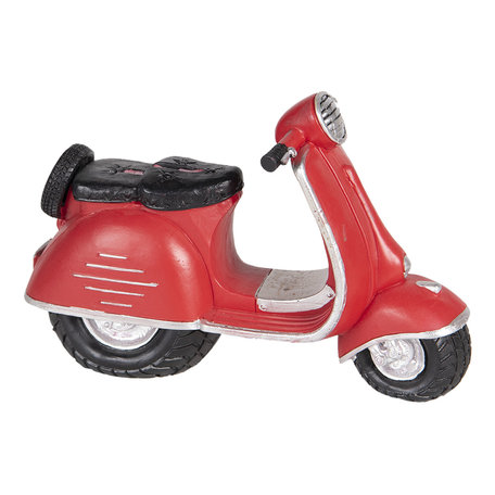 Spaarpot scooter 19*7*12 cm | Rood | 6PR2548 | Clayre & Eef