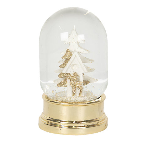 Clayre & Eef | Kerstdecoratie Kerstboom Goudkleurig ø 6*10 cm | 64557