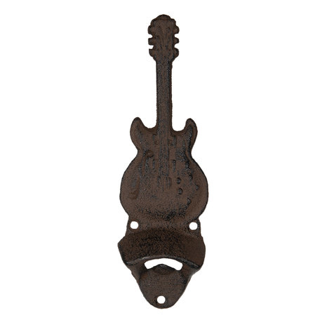 Flessenopener gitaar 6*2*21 cm | Bruin | 6Y3849 | Clayre & Eef