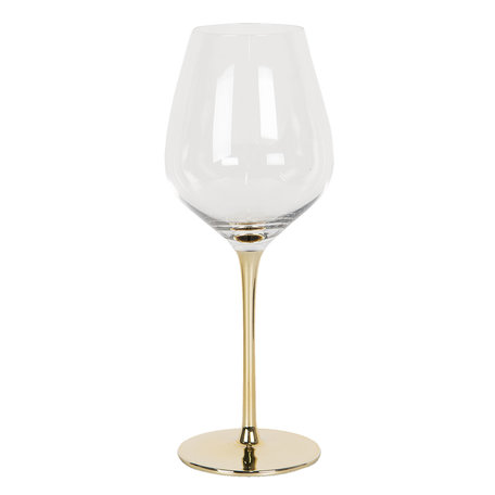 Clayre & Eef | Witte Wijnglas Transparant ø 9*23 cm | 6GL2787