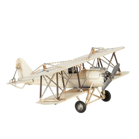 Model vliegtuig 28*25*11 cm | Wit | 6Y3819 | Clayre & Eef