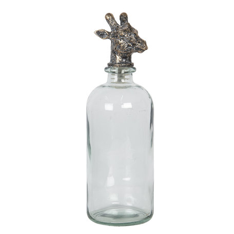 Fles met flessenstop giraf 11*11*33 cm | Transparant | 6GL2820 | Clayre & Eef