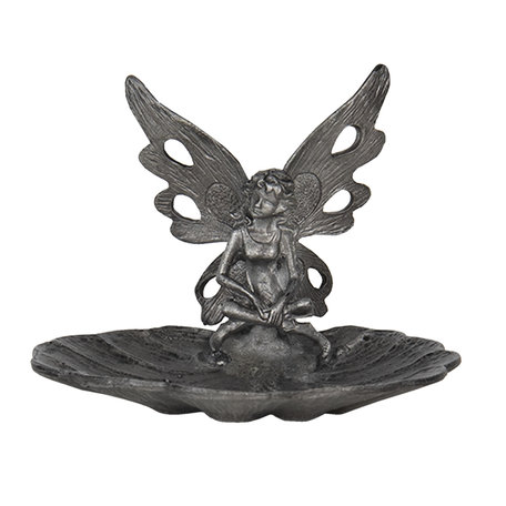 Decoratie schaaltje engel 11*10*8 cm | Grijs | 64609 | Clayre & Eef