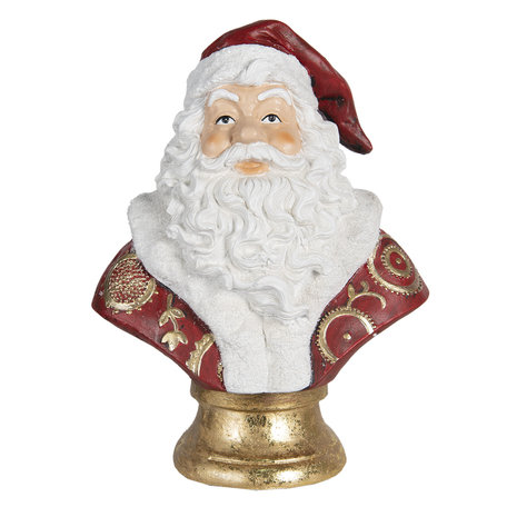Clayre & Eef | Kerstdecoratie Beeld Kerstman Rood 33x20x44 cm | 6PR2997