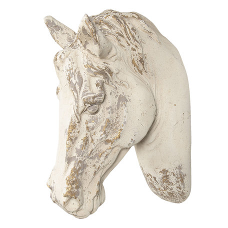 Clayre & Eef | Wanddecoratie Paard Wit 32*16*45 cm | 6PR3052