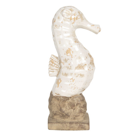 Clayre & Eef | Decoratie Zeepaardje Beige 16*9*35 cm | 6TE0310