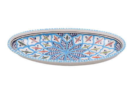 Ovale schaal Turquoise blue fine 30 cm | OS.BC.30 | Dishes & Deco