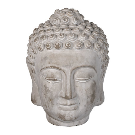 Decoratie hoofd Boeddha 17*17*24 cm | Grijs | 6TE0360L | Clayre & Eef