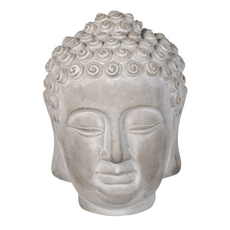 Decoratie hoofd Boeddha 15*15*19 cm | Grijs | 6TE0360M | Clayre & Eef