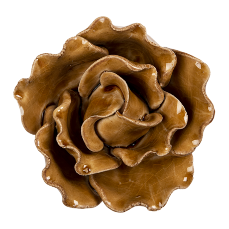 Decoratie bloem ø 8*6 cm | Bruin | 6CE1328 | Clayre & Eef