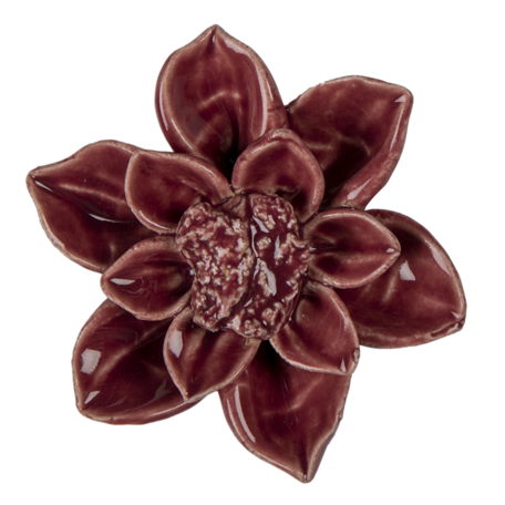 Decoratie bloem ø 8*4 cm | Rood | 6CE1329 | Clayre & Eef